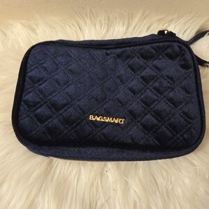BAGSMART Navy Quilted Pouch Jewelry Organizer